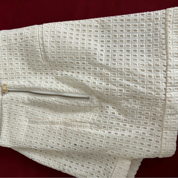H&M- Lace Embroidered-White Shorts-Ladies Size-10-NWOT withSilk-Lining.VeryNice. - Picture 7 of 9
